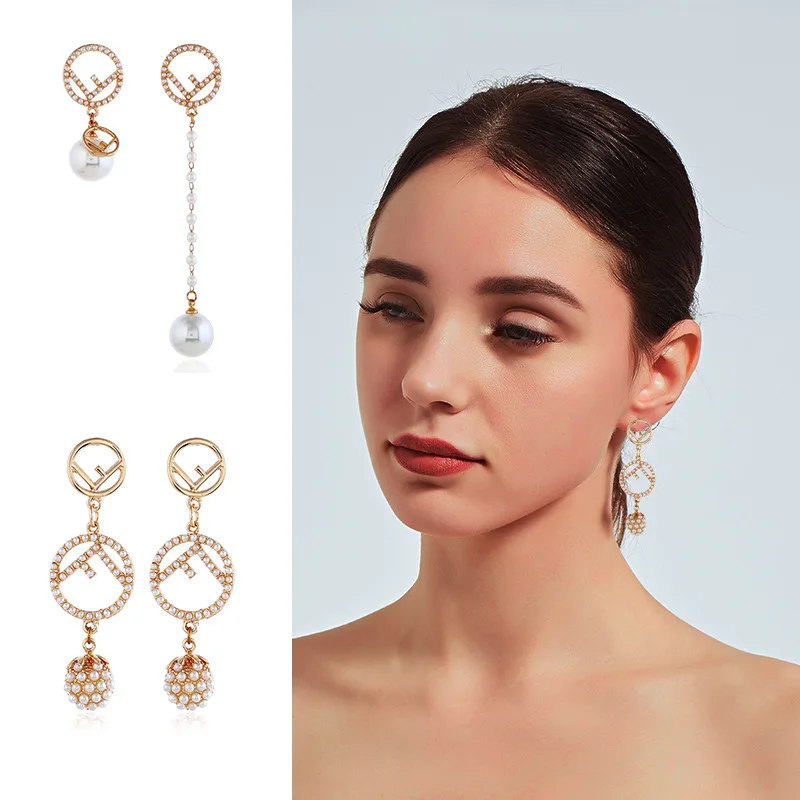 Европейский и американский темперамент длинный кулон сеть красный жемчуг серьги