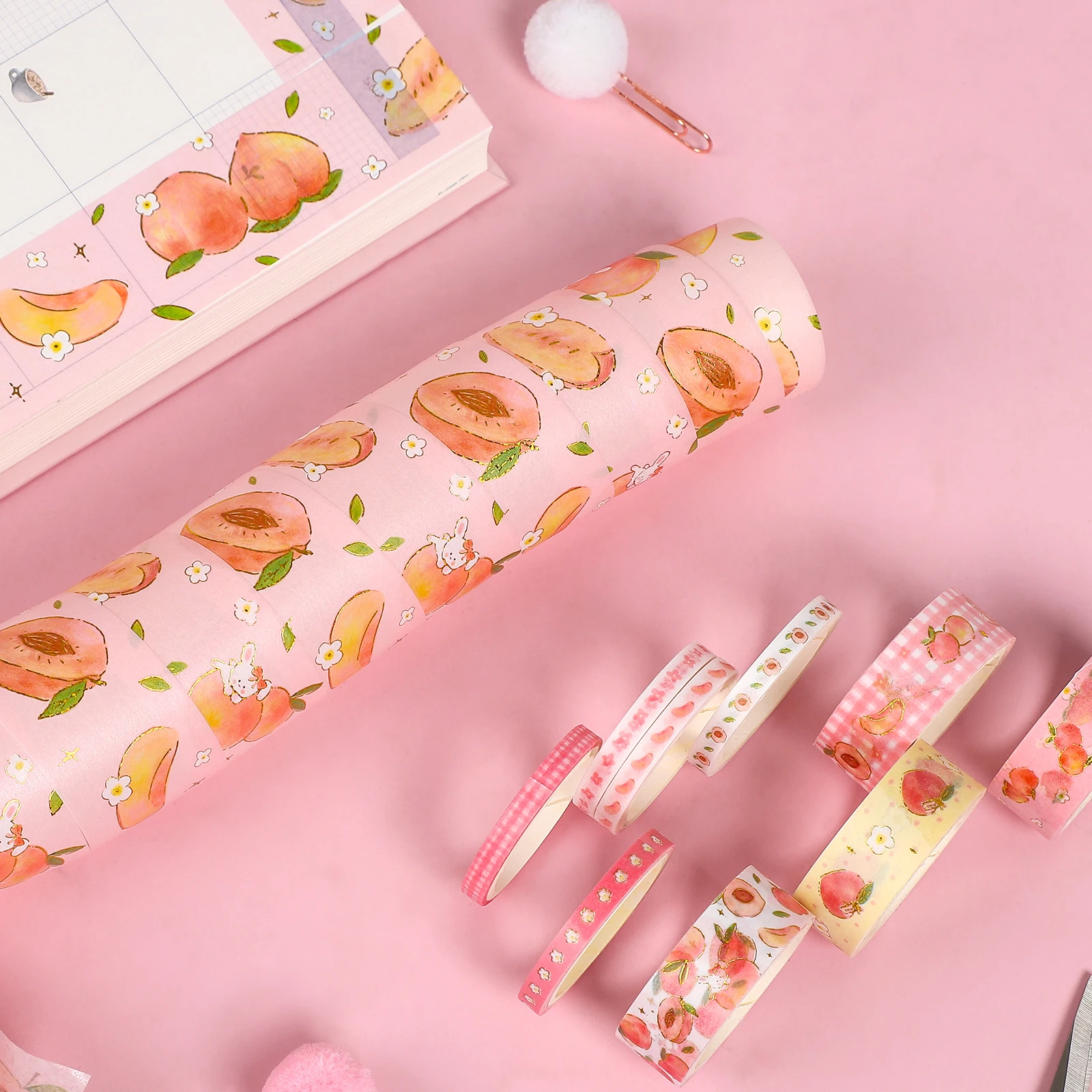 Декоративная лента для скрапбукинга 10 шт./партия цвет розовый персик | Канцтовары