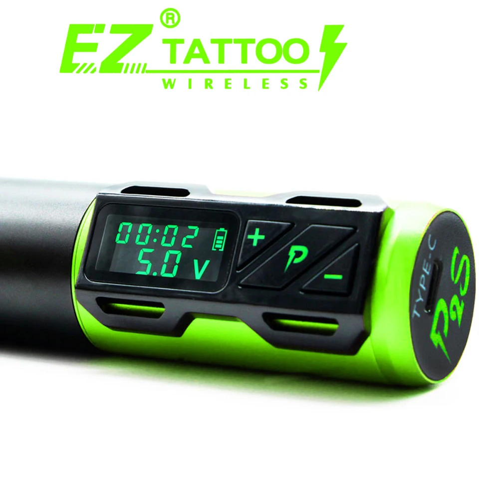 EZ P2S Wireless Tattoo Pen Kit With Replaceable Battery For Professional Artists With Swiss Technology Motor Free Shipping