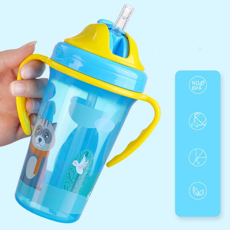 

Портативная герметичная бутылка для воды с трубочкой, 400 мл