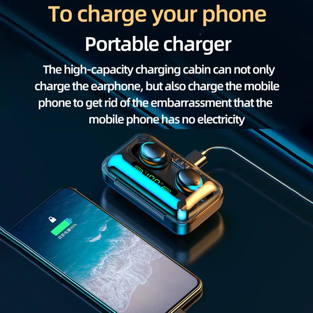 Беспроводная bluetooth-гарнитура водонепроницаемая шумоподавление подходит для