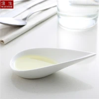 water drop snack sauce super white porcelain dish spoon restaurant breakfast buffet cake ceramic wasabi tableware oil dispenser