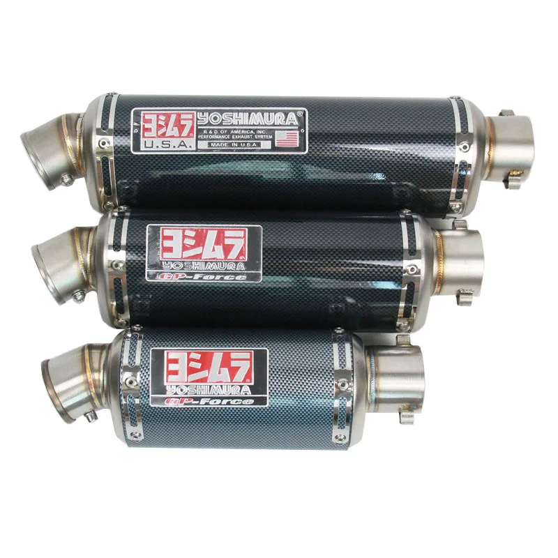 

Length 310mm 370mm 440mm Inlet 51mm Motorcycle Exhaust Pipe Muffler Moto Motorbike Mufflers Escape With Removable DBkiller calip