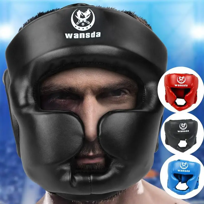 Защита для головы закрытого типа для бокса Sparringhelmet MMA Muay Thai Kickboxing Brace защита для головы боксерский шлем