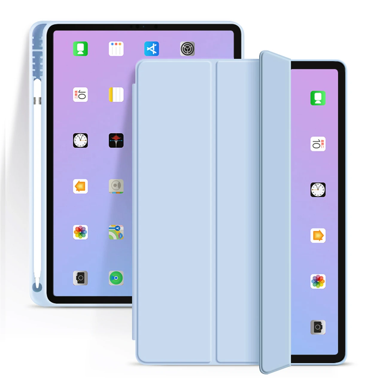 

Чехол ZOYU для iPad 10,2/9,7 дюймов с держателем для карандашей Air 3th/4th для Ipad Pro 11/12.9 дюймов Ультратонкий чехол для планшета Mini 5th Gen