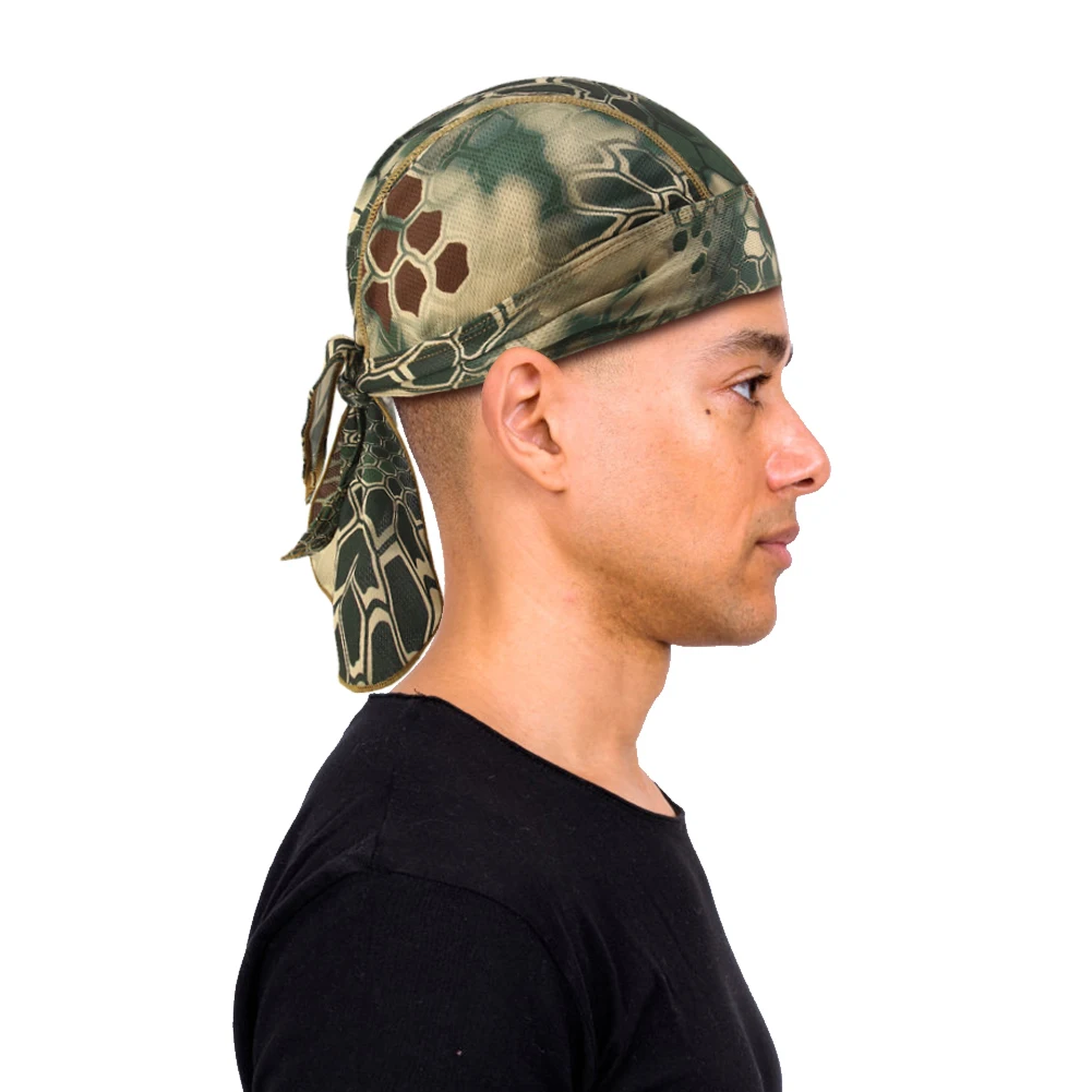 

Summer Sunscreen Bandana Hat Print Quick Drying Cycling Cap Breathable Headscarf Men Sport Pirate Hat Hood Headband