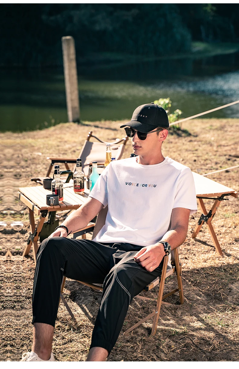 

YTX467 Men's tide brand letter printing summer cotton round neck couple short-sleeved half-sleeved T-shirt