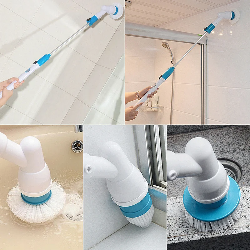 

Electric Scrubtastic Spin Scrubber Cleaning Brush with EU/US/UK Plug for Bathroom Floor Home Bathtub P7Ding