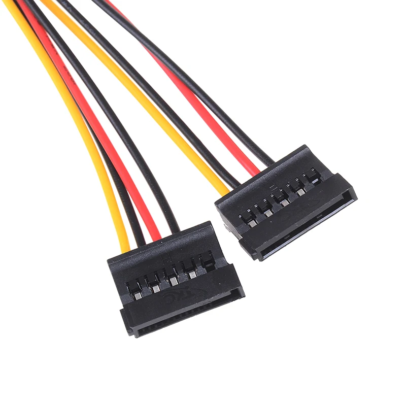 

10pcs 4 Pin IDE Power Splitter 1 Male to 2 Female ATA / SATA Power Cable Y Splitter Hard Drive Power Supply Cable Computer Cable