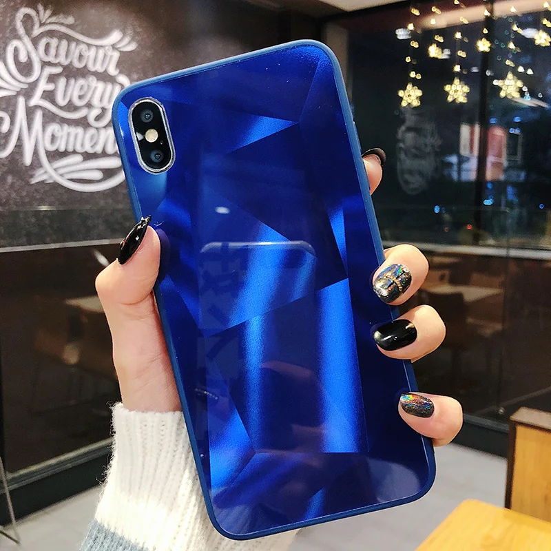 3D Diamond Silicone Case For iPhone 11 Pro Max Phone Cover Colorful Cases XR XS X 6 6s 7 8 Plus Soft TPU Shell | Мобильные телефоны