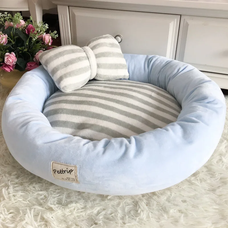 Online Esteras De Cama De Perro, Almohadillas Redondas Para Cachorros, Sofá Tumbona Suave De Terciopelo Cálido Para Invierno, Arena Para Cachorros Y Gatos, Nido De Perrera Con Almohada