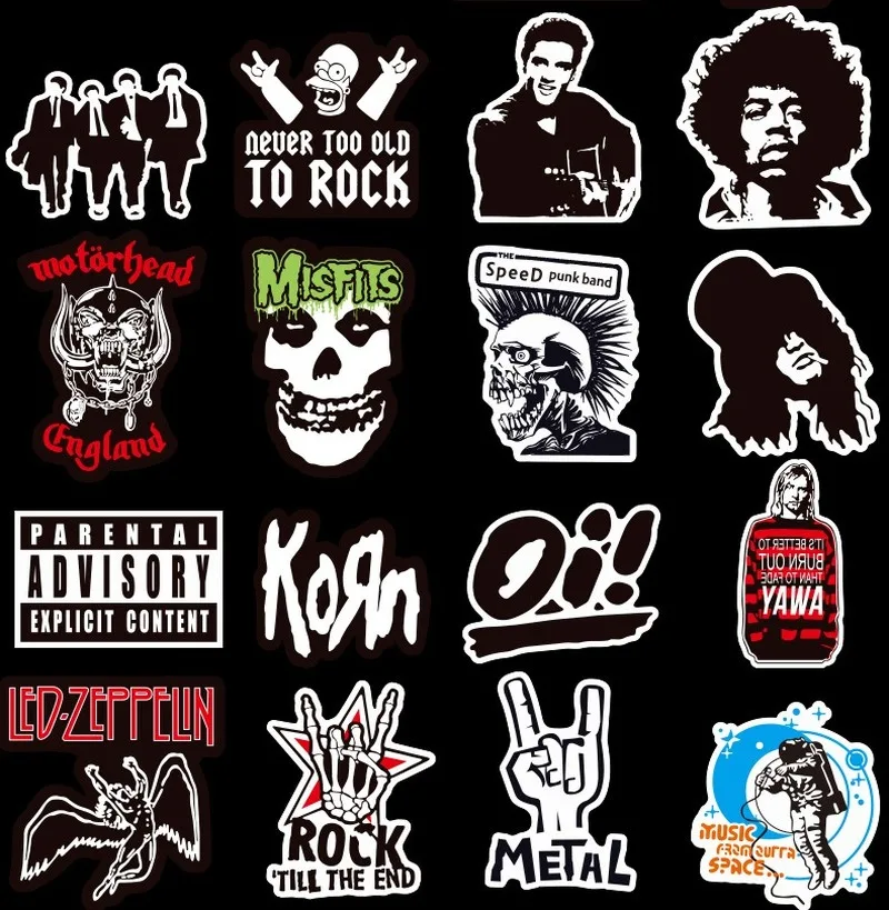 100 шт. наклейка в стиле рок музыки Ретро группа граффити наклейки JDM &quotсделай