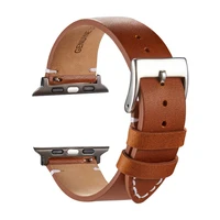 korea popular genuine leather watch straps for apple watch series 6 se 5 4 3 men women watch band 38mm 40mm 42mm 44mm for iwatch