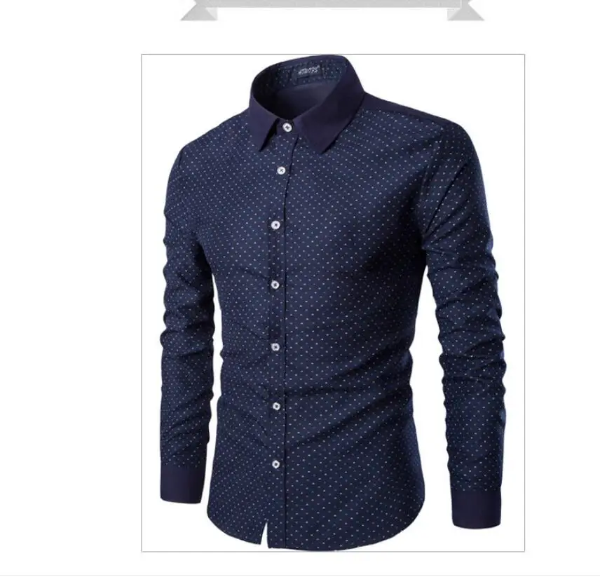 

Men Shirt Long Sleeve Slim Fit Shirt Spring Casual Clothes Male Shirts