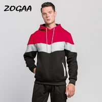 zogaa hoodies men new mens color blocking fashion sweater casual sports tops patchwork sweatshirts lounge wear all match couple