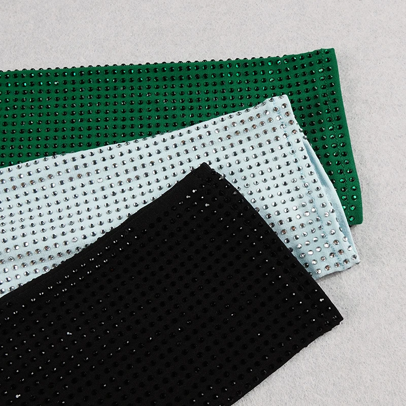 

High Quality Sexy Long Sleeve V Neck Diamonds Sparkly Women Winter Dress 2020 Designer Fashion Party Dress Vestido