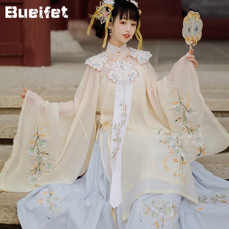 

Chinese Traditional Adult Cosplay Costume Ancient Hanfu Dress Tang Suit Elegant Folk Dance Festival Party Retro Han Clothing Set