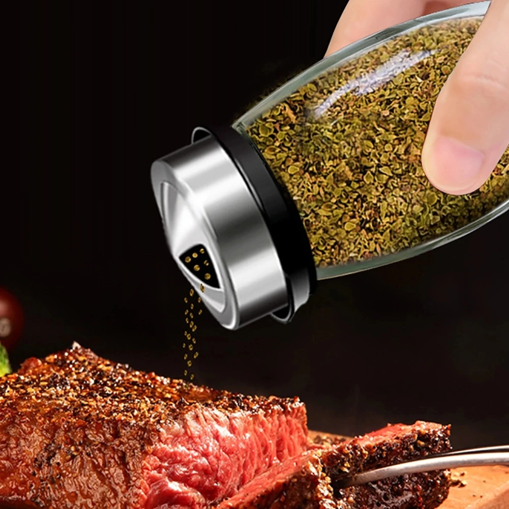 Хит продаж 6 шт Кухня вращающийся Стекло бутылки с пряностями приправа соль перец