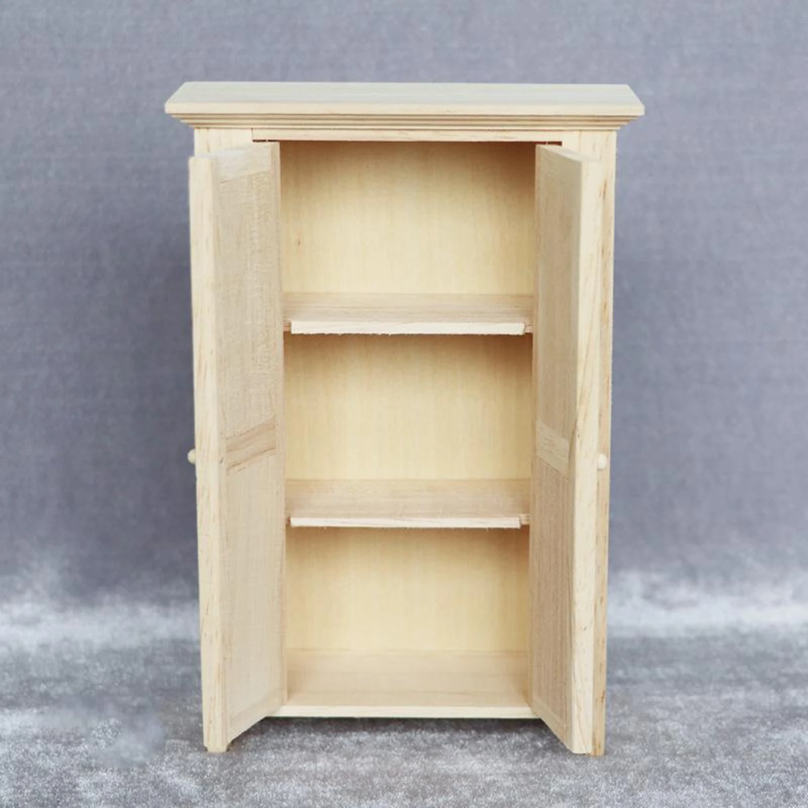 

Винтажный деревянный шкаф, шкаф, мебель для спальни, декор для кукольного домика 1:12