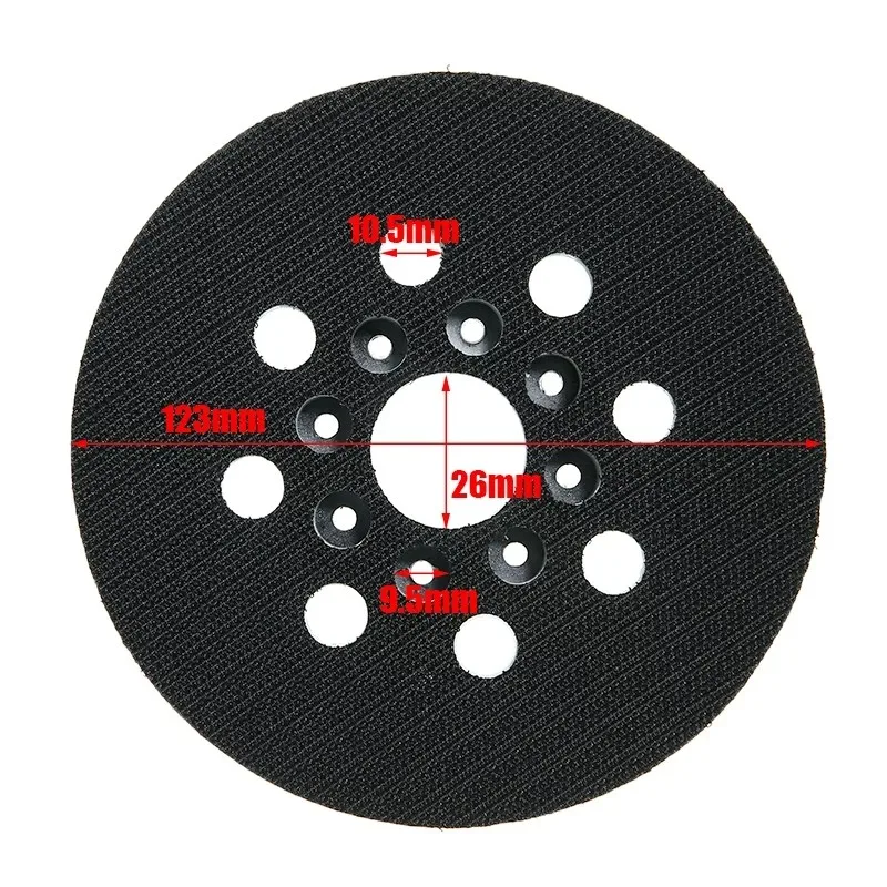 

8 Holes Hook And Loop Backing Pad 5inch 125mm Sanding Pad Abrasives Pads For Bosch Sanders GEX 125-1 AE, PEX 220 Sander Polisher