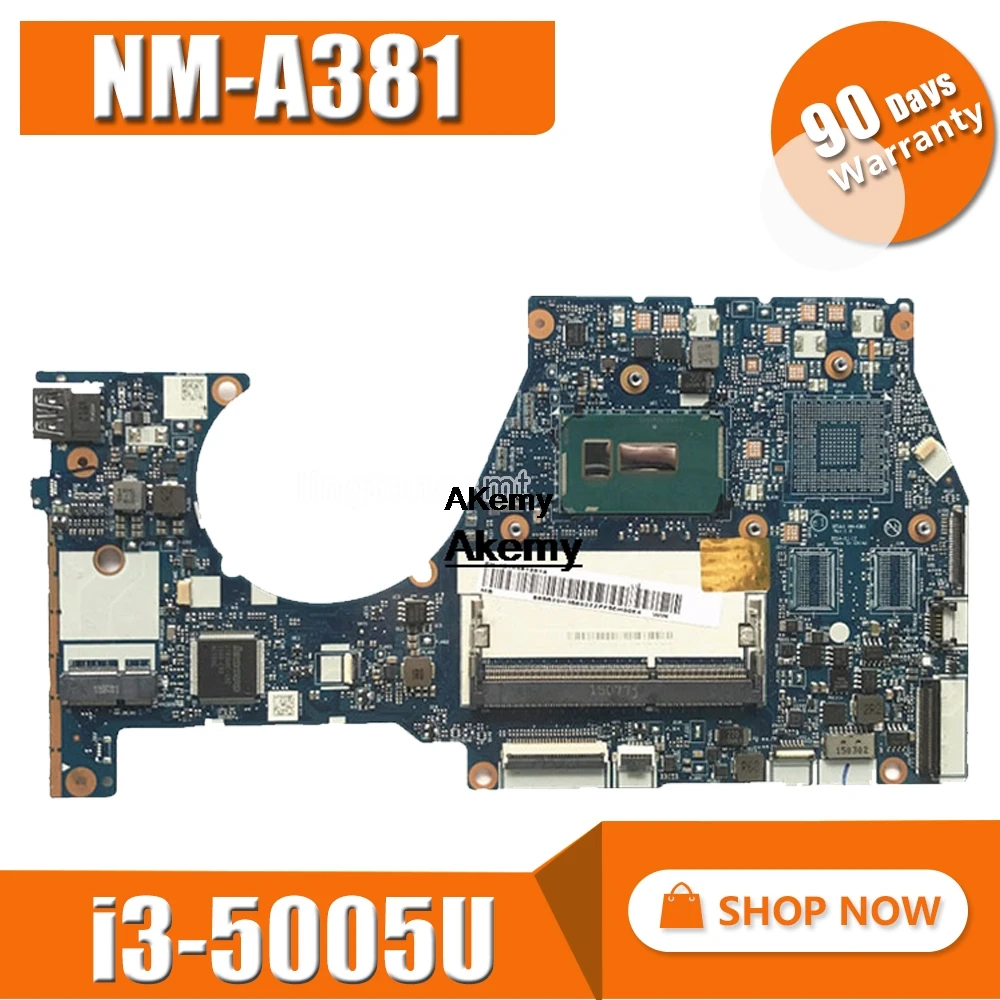 

NM-A381 laptop motherboard For Lenovo YOGA3 14 Laptop Motherboard BTUU1 NM-A381 REV:1.0 with I3-5005U original mainboard