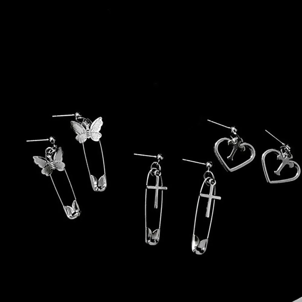 Классные готические металлические булавки в стиле Харадзюку форме бабочки и