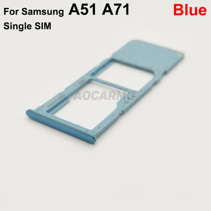 Aocarmo для Samsung Galaxy A51 A71 A515F SM A7160 SIM карта с двумя и одинарными слотами Sim карт