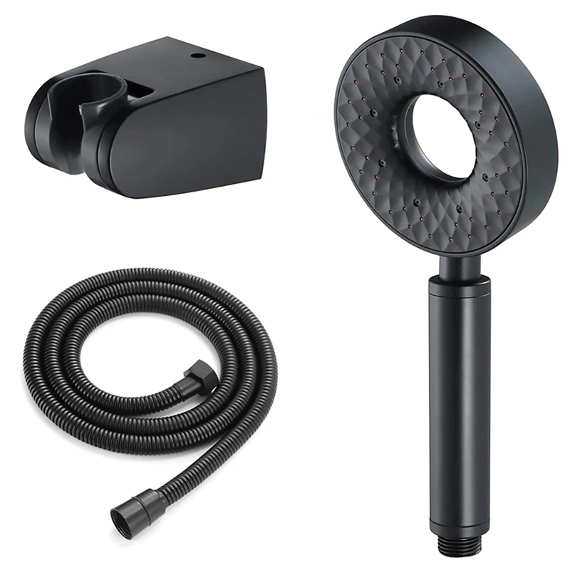 

Handheld Shower Head Set ABS Water Saving 3 Functions Hand Shower Head With 1.5M Stainless Steel Hose And ABS Holder