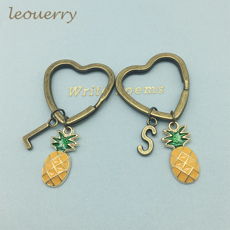 A-Z 26 начальных букв брелок в виде ананаса индивидуальный украшения фрукты