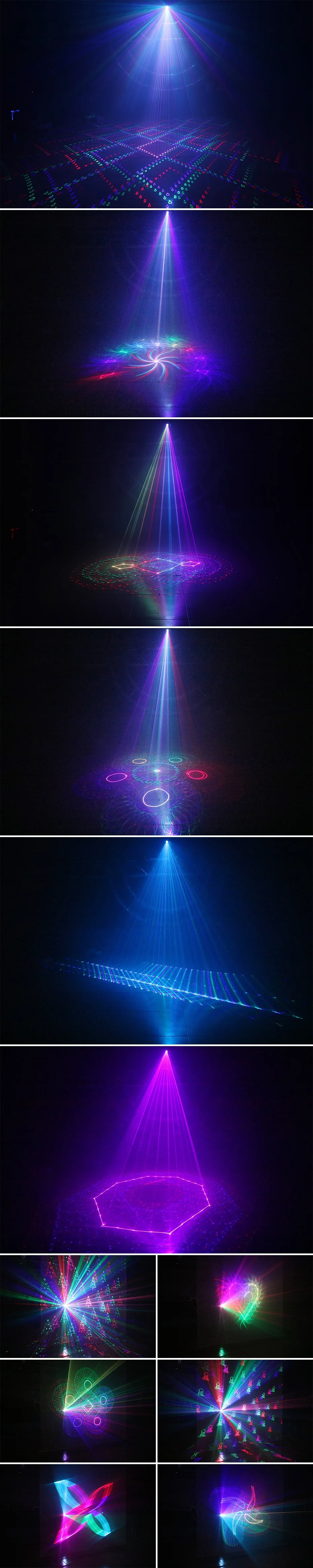ALIEN RGB 7 в 1 лазерный проектор для сцены Эффект луча 3D иллюзия анимация ди-джей Дискотека вечерние свадебные Рождественские Праздничные огни