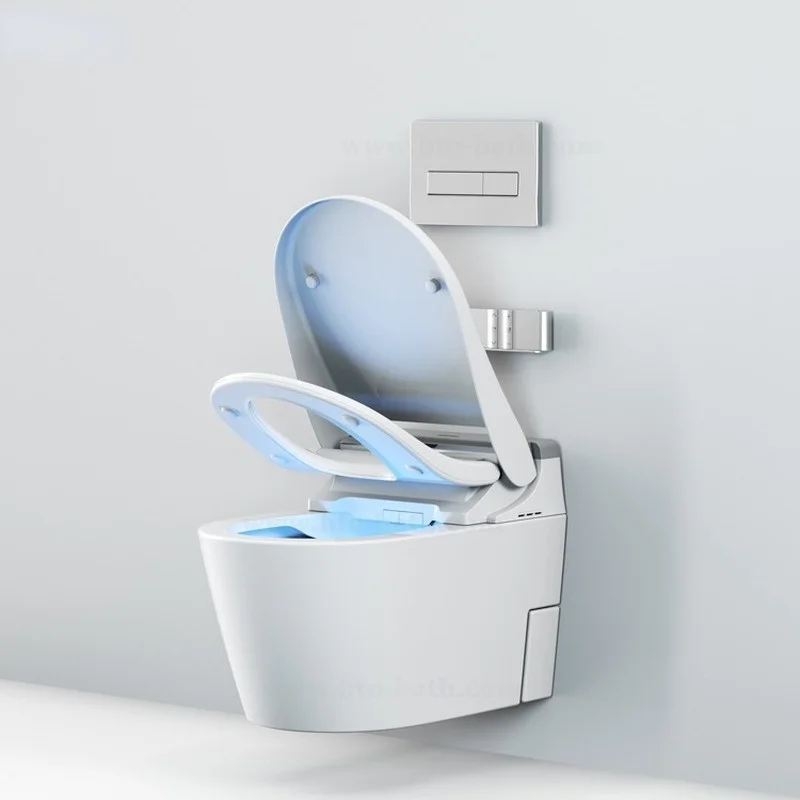

Automatic Intelligent closet modern wall hung smart toilet bowl with remote control bidet function smart toilet 2021