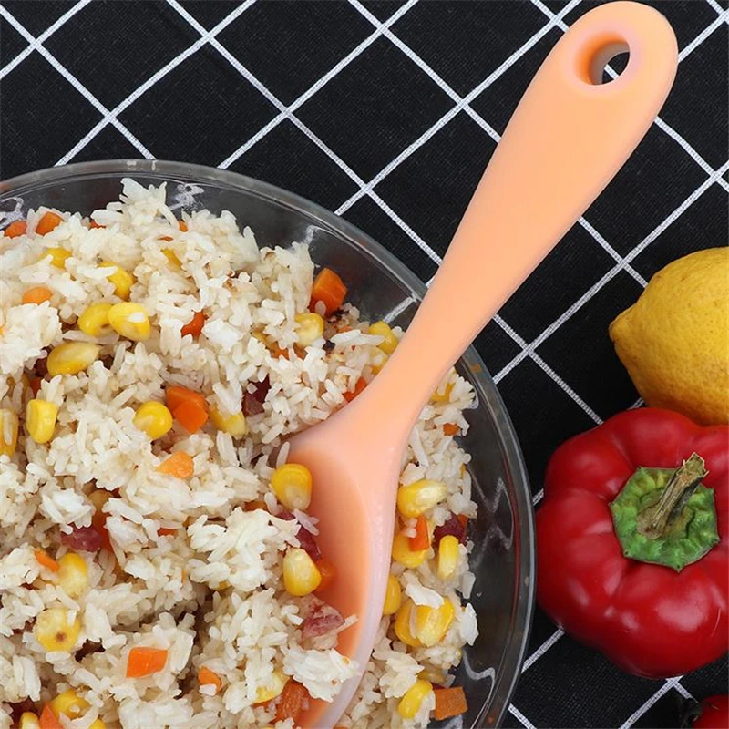 Термостойкая Силиконовая ложка для риса Пищевая силиконовая лопатка