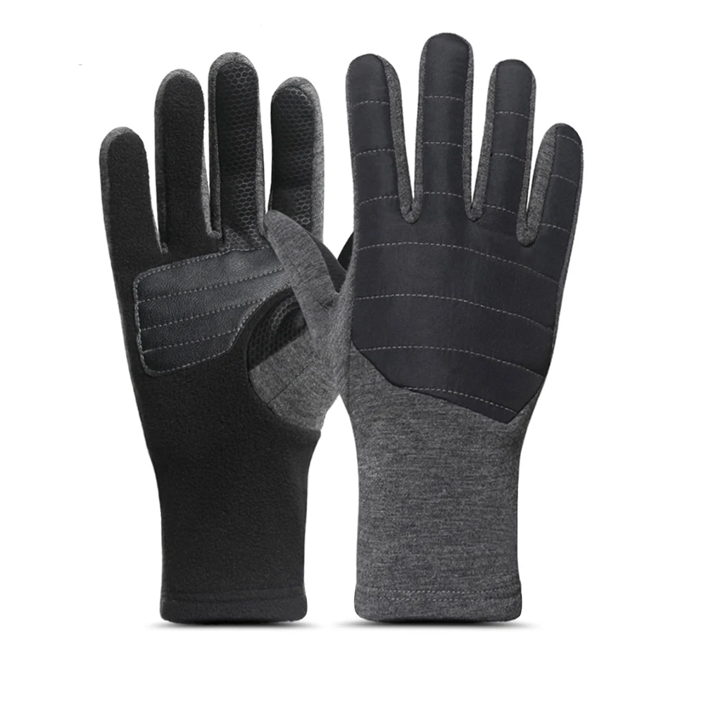 

Новые Зимние перчатки для мужчин и женщин с сенсорным экраном Нескользящие флисовые теплые холодные ветрозащитные уличные Перчатки велоси...