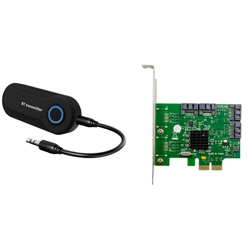 

Плата расширения RAID 88SE9230 Pcie 4 порта SATA 6G и 1 Bluetooth-передатчик Gt09s, беспроводной аудио адаптер, 1 шт.