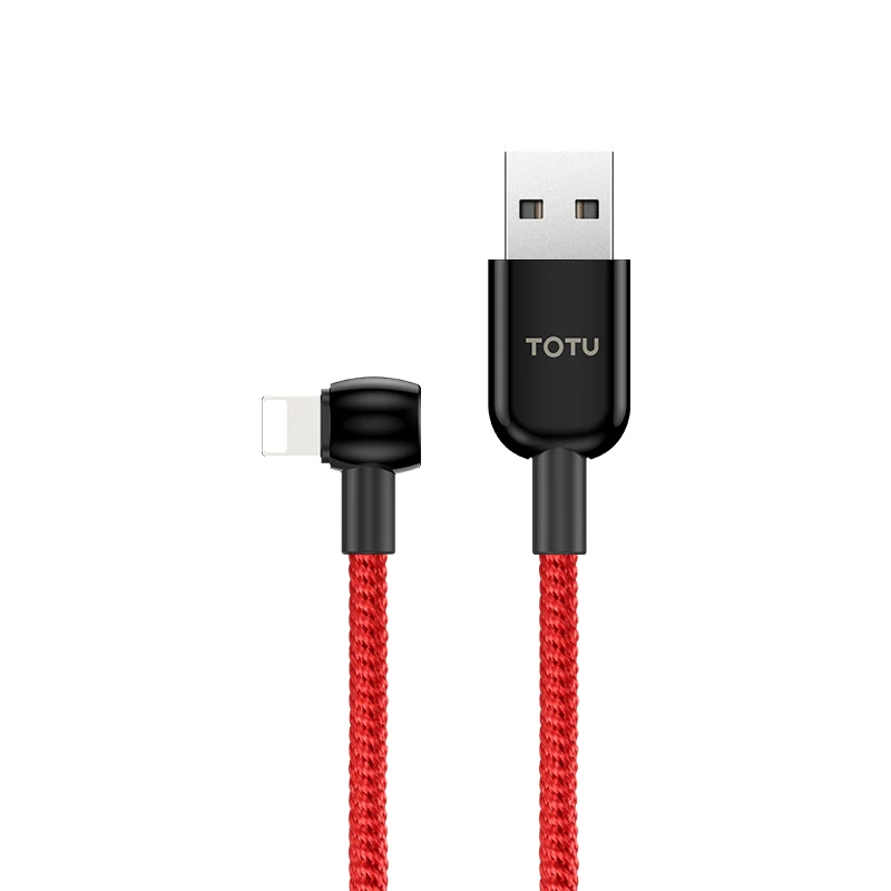 TOTU 1,2 м нейлоновый USB кабель для зарядки телефона для Iphone 11 Pro Max кабель с светодиодный светильник для зарядки Iphone X 8 7 6 Plus зарядное устройство