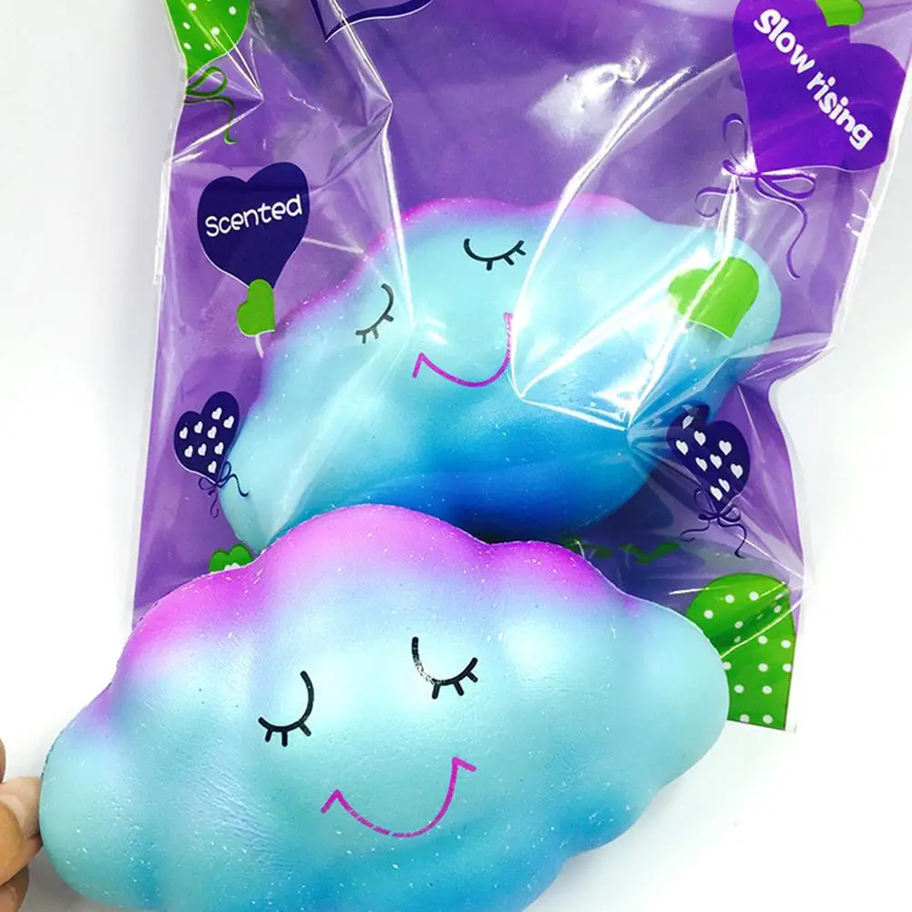 

Игрушка для снятия стресса мультяшное улыбающееся лицо звездное небо облако в форме медленно восстанавливающая форму имитация смешная игр...