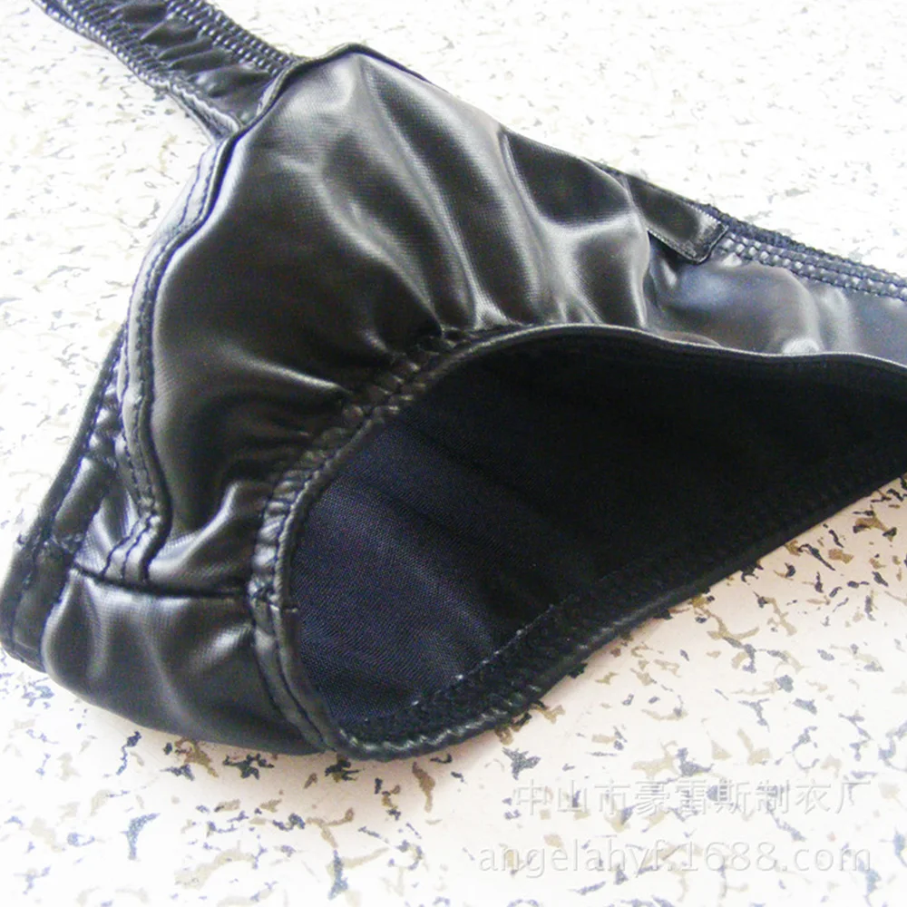 Мужские трусы стринги G string y передние Черный M/L/XL Летнее Мужское нижнее белье