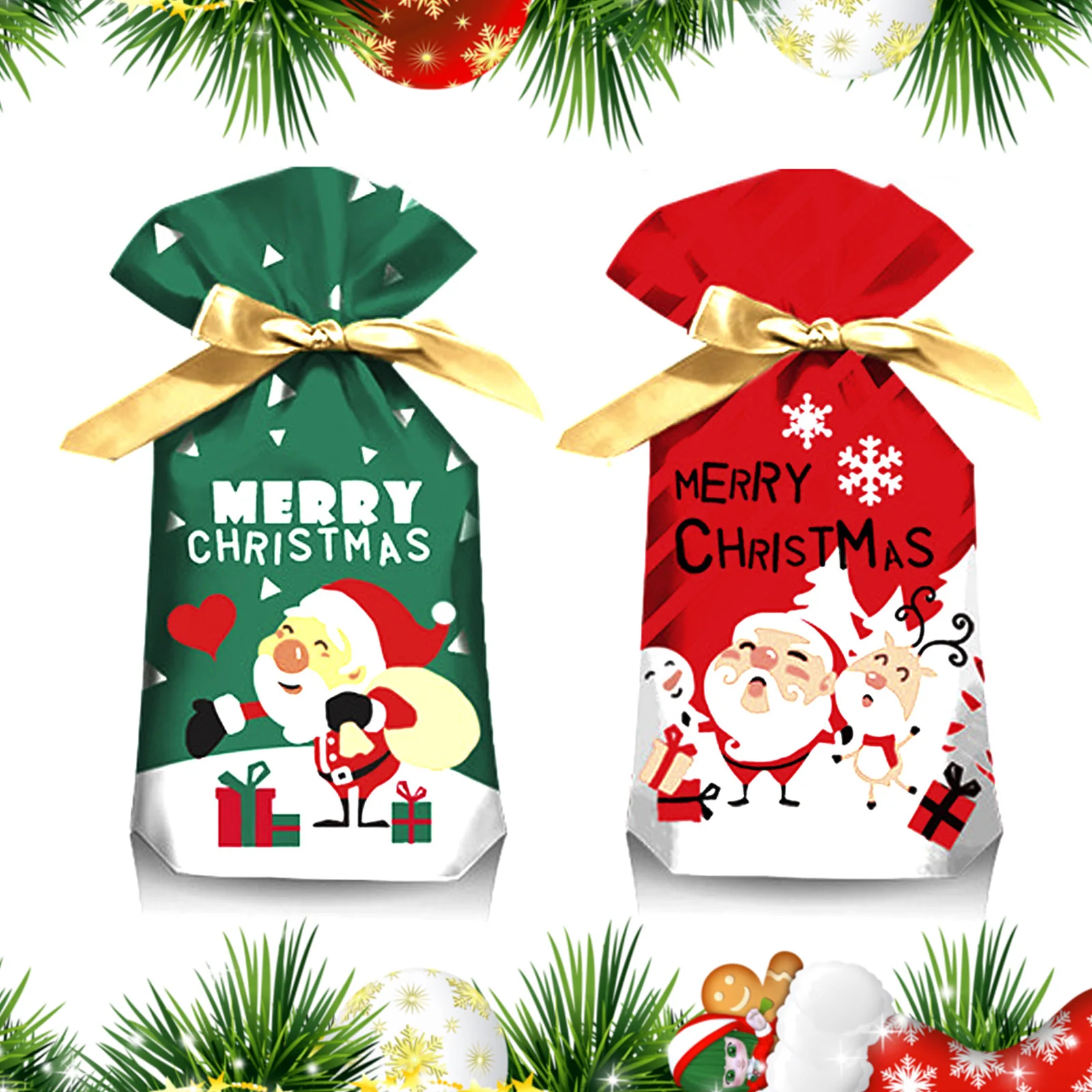 

50 шт., яркая сумка в виде снежинок