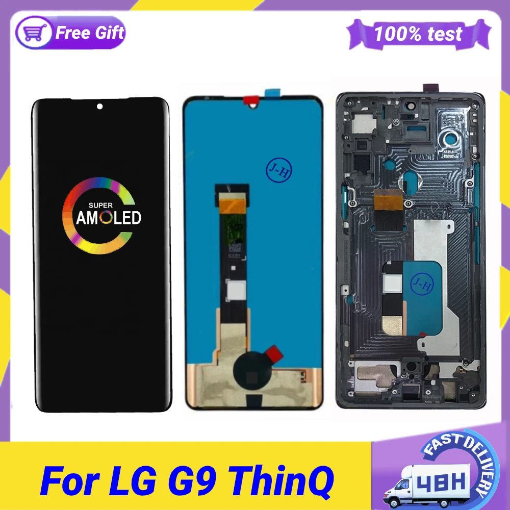 

Оригинал 6,8 "для LG G9 ThinQ ЖК-дисплей Дисплей кодирующий преобразователь сенсорного экрана в сборе Сменные аксессуары для LG G900 LM-G900N с рамкой