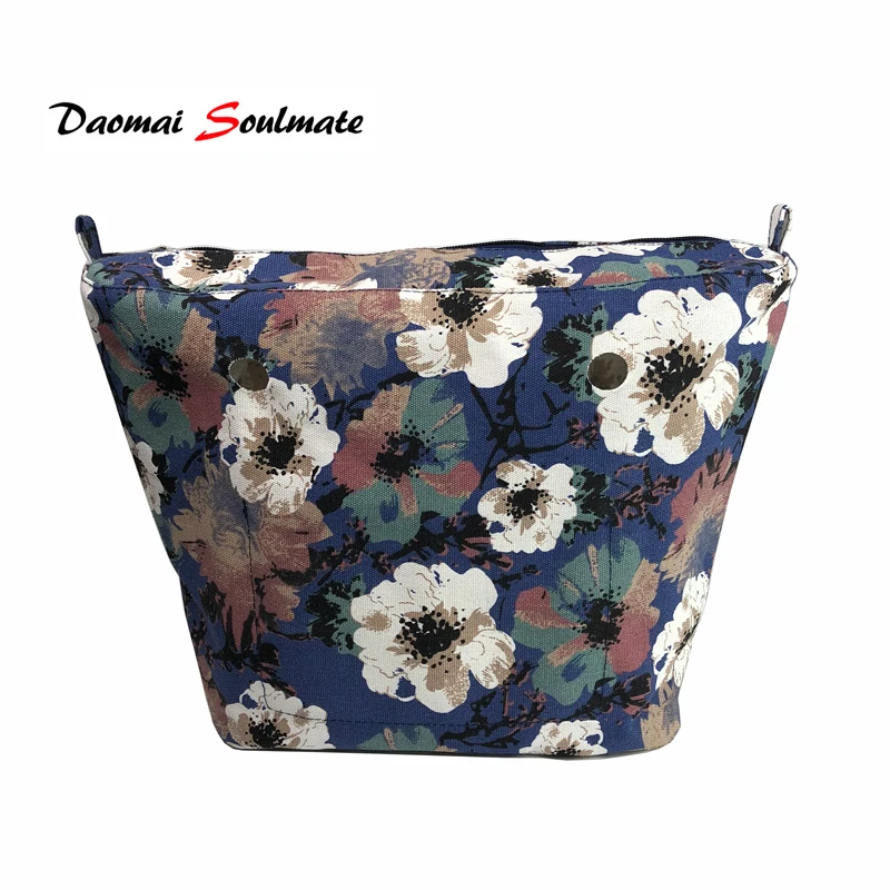 Blue Flower canvas Lining Pocket interior inserts Inner suitable for obag o bag Accessories silicon women handbag | Багаж и сумки