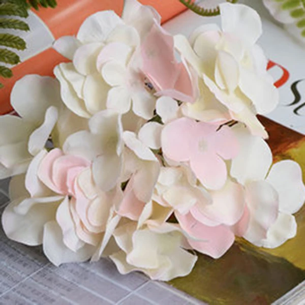 Light Pink Искусственная гортензия букет цветок, шелковые цветы с стержня для дома Свадебные украшения подарок DC112 - Цвет: Light Pink