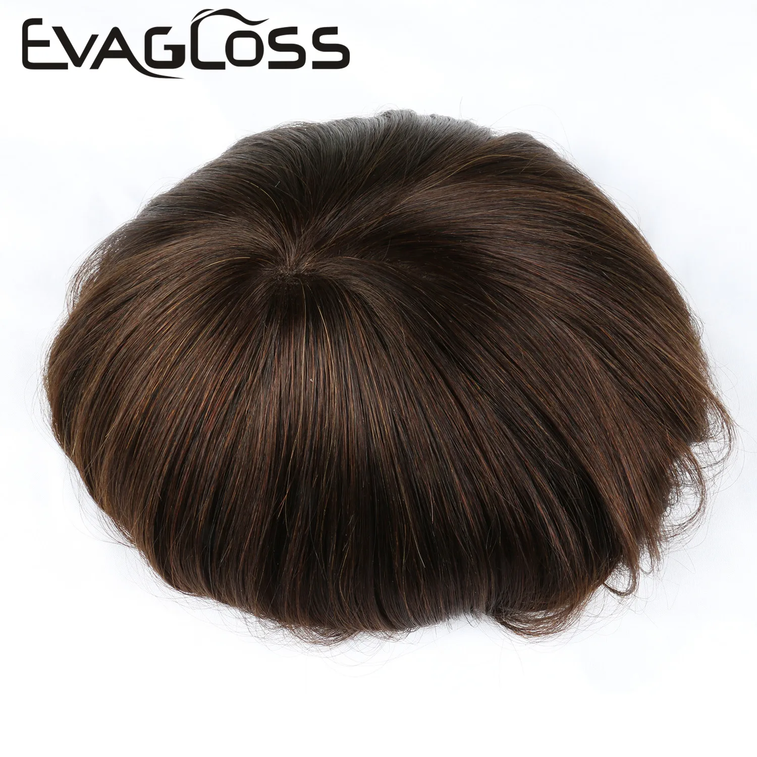Парик EVAGLOSS из человеческих волос мужской тонкий моно парик натуральных для