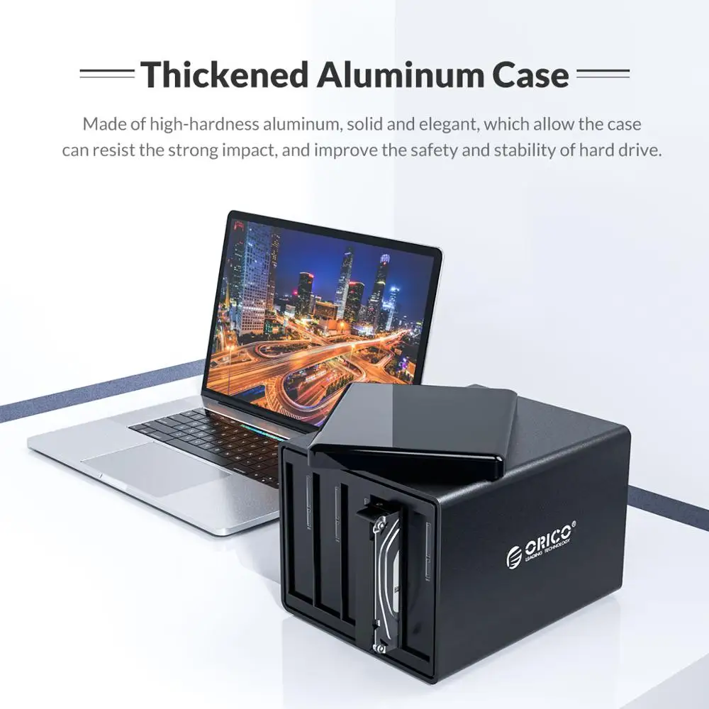 Док-станция ORICO для жесткого диска 3 5 дюйма 4 отсека USB поддержка 64 ТБ Гбит/с с