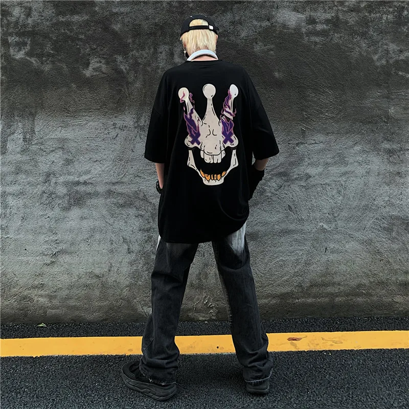 

Cheap wholesale new arrival 2021 men clothing Hot selling retro t shirt casual graphic t shirts personality harajuku Tops Ay1534