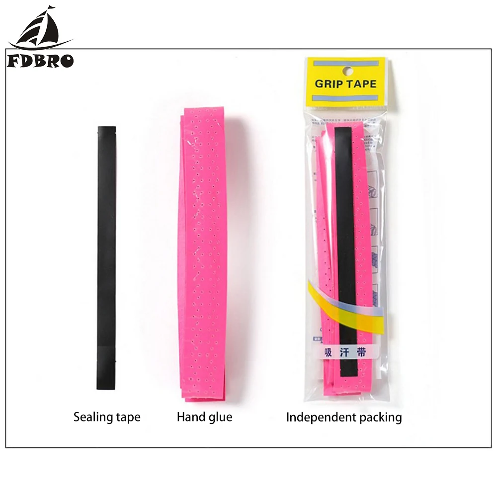 FDBRO New Thick Badminton Sweatband Punch Slip Breathable Keel Hand Glue Sticky Tennis Racket Fish Gel Rubber Grip Sports Parts | Спорт и