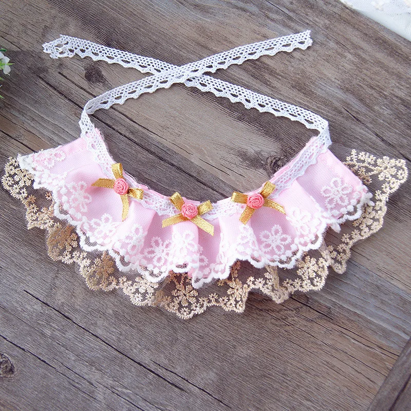 Ошейник для кошек принцесса кружевной цветок модный шарф домашних животных