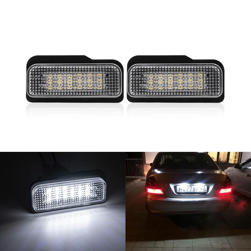 

2x Fits For Benz C E CLS-Class W203 W211 W219 SMD Rear White Canbus Led License Plate Lights OEM: A2038200256