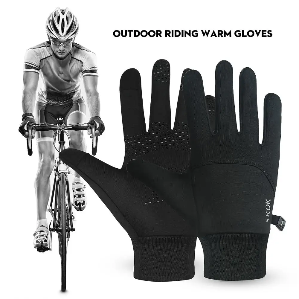 

Winter Cycling Gloves Warm Full Finger Gloves Men Waterproof Ski Touchscreen Thermal Heated Motorcycle Gloves Bicycle Snow