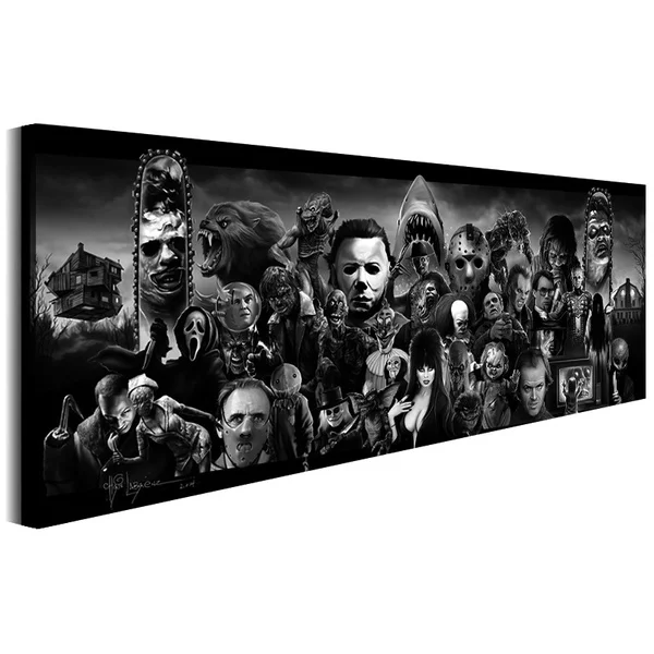 Модный холщовый Декор для дома 2020 настенный постер с принтом ужасов и фильмов