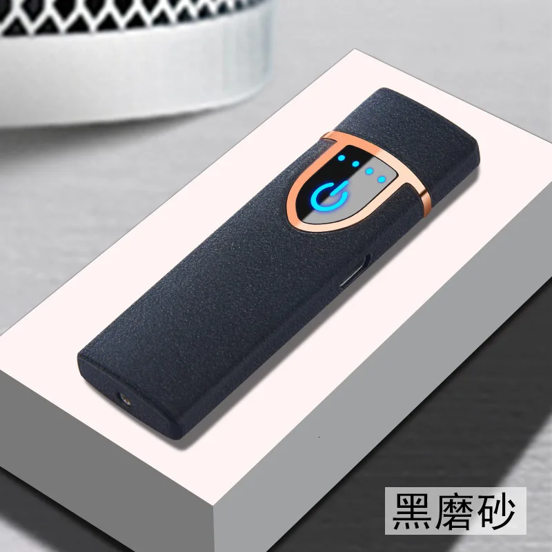 Ветрозащита персональный Usb зарядка электрическая зажигалка точечный детектор дыма - Цвет: Black 2